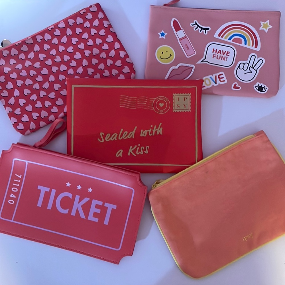 IPSY Makeup Bags *VARIOUS REDS/PINK/ORANGE*